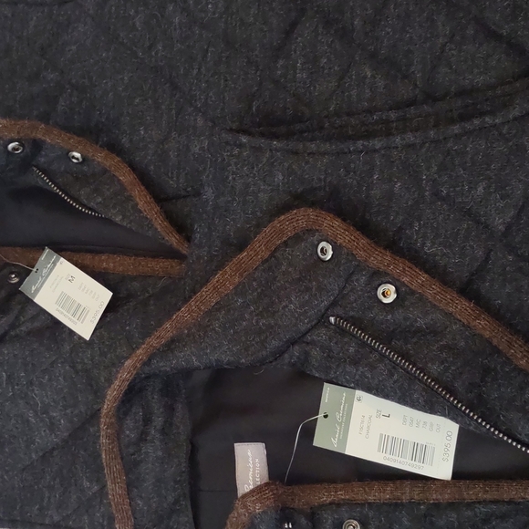 🦙Alpaca Wool Men's Gray Brown Zip snap Vest Jacket $395 Daniel Cremieux New - Picture 6 of 16